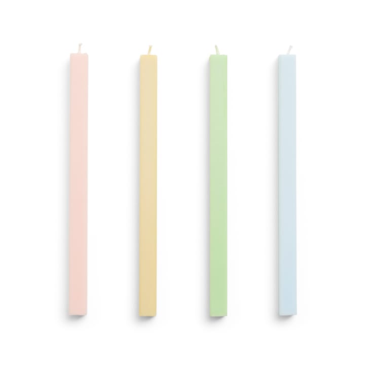 Vela Square Candl mix 4-pack - Fresh - HAY