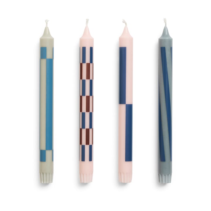 Velas Pattern 4-pack - Light pink-blue - HAY