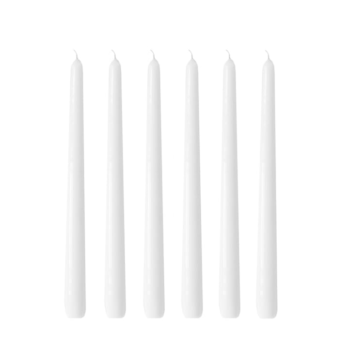 6 Velas Herrgårdsljus 30 cm - Blanco brillo - Hilke Collection