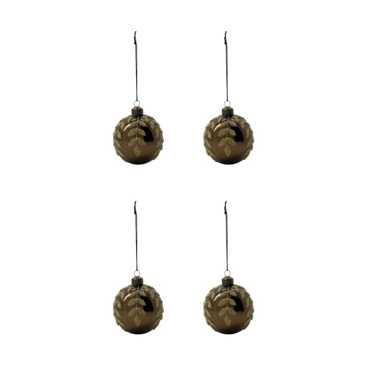 Bolas de Navidad Tani Ø8 cm, 4-pack, Marrón House Doctor