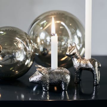 Candelabro Pig Ø5 cm - Plata antigua - House Doctor