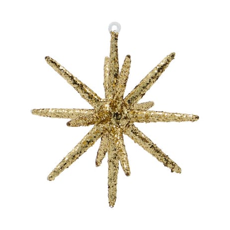 Estrellas para el árbol de Navidad Spike Ø12 cm, 4-pack, Purpurina de latón marrón House Doctor