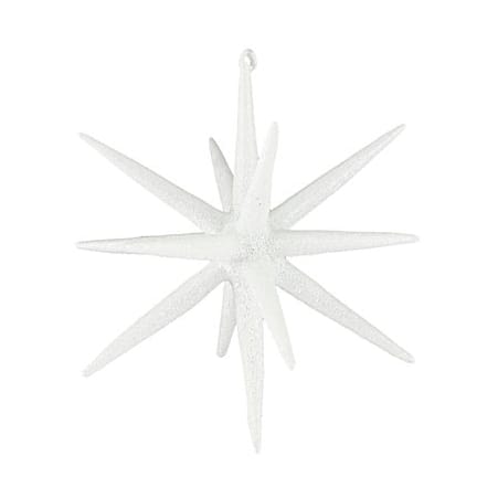 Estrellas para el árbol de Navidad Spike Ø12 cm, 4-pack, Purpurina de metal blanco House Doctor