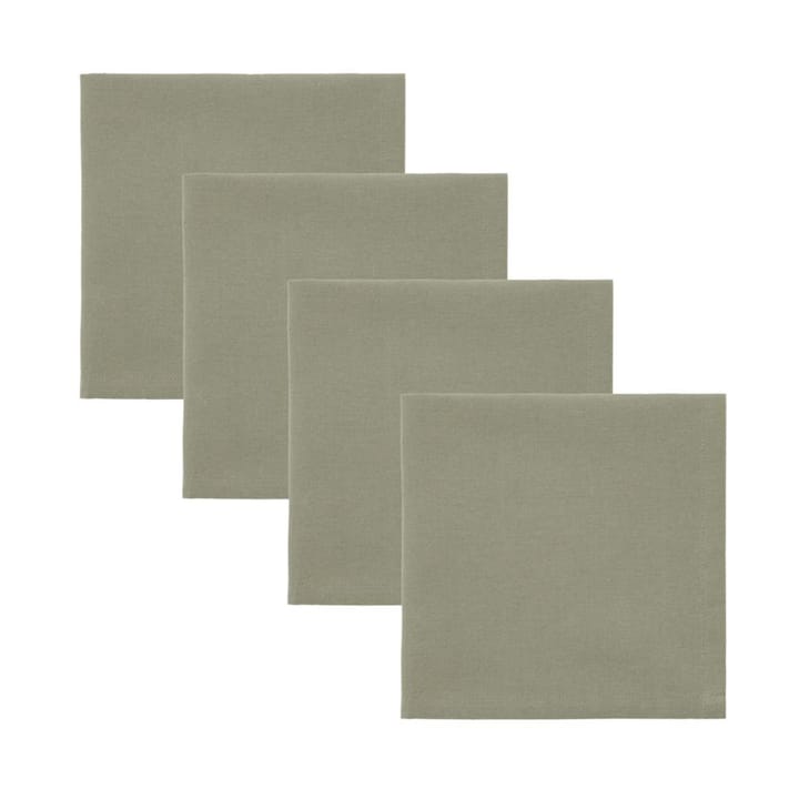 Servilletas Real 40x40 cm, 4-pack - Verde oliva - House Doctor