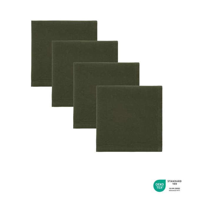 Servilletas Real 40x40 cm, 4-pack - Verde oscuro - House Doctor