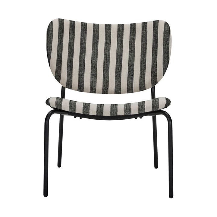 Silla lounge Longa estructura de acero, Blanco y negro House Doctor