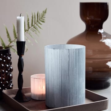 Soporte para velas Mirr 19 cm - gris escarcha - House Doctor