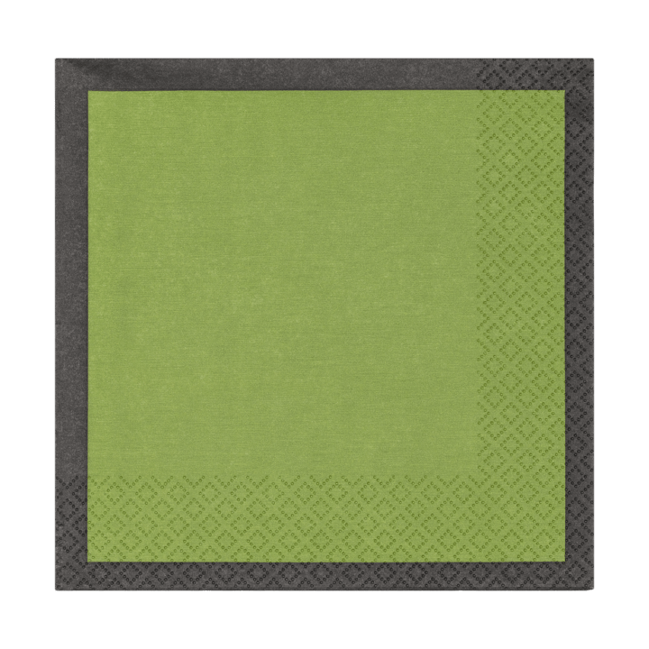 20 Servilletas de papel Play 33x33 cm - Verde musgo-negro - Iittala