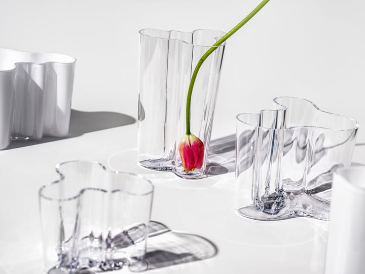 Jarrón Alvar Aalto transparente, 160 mm Iittala