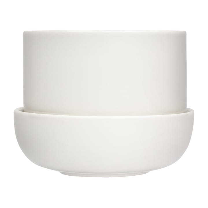 Maceta con plato Nappula  Ø17 cm altura 13 cm - blanco - Iittala