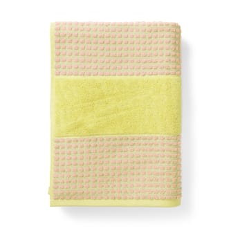 Toalla Check 70x140 cm - Amarillo-rosa - Juna