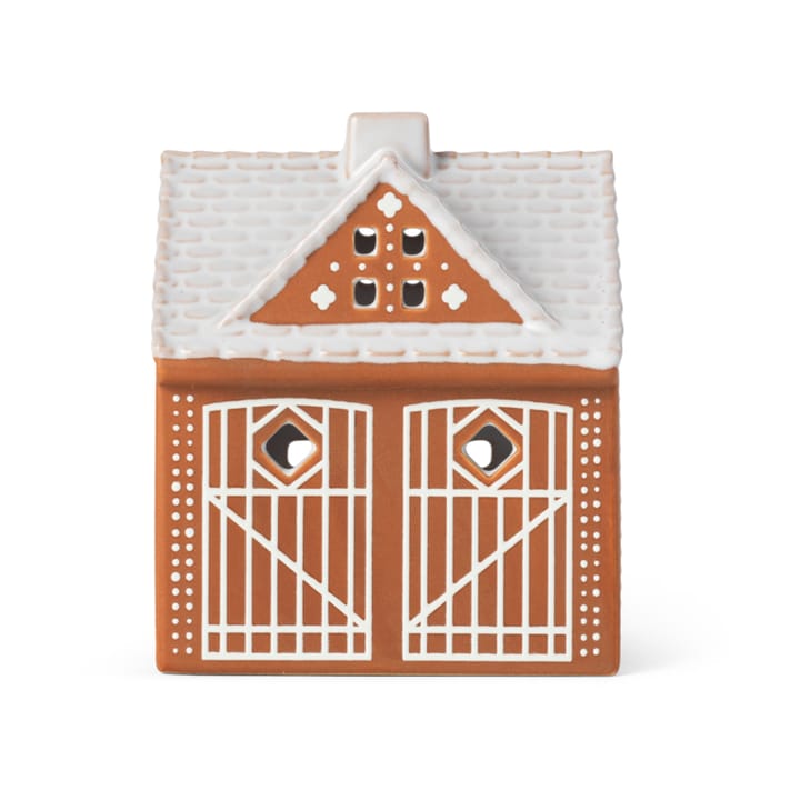 Portavelas Gingerbread casa - Christmas barn 11,5 cm - Kähler