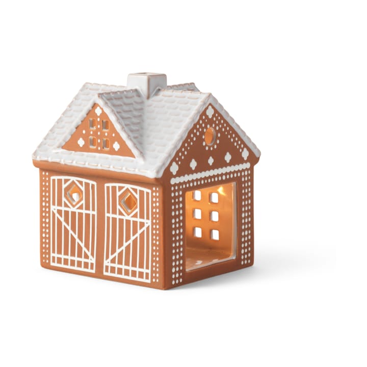 Portavelas Gingerbread casa - Christmas barn 11,5 cm - Kähler