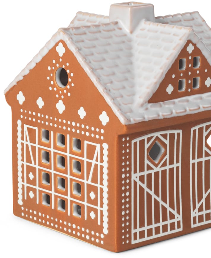 Portavelas Gingerbread casa - Christmas barn 11,5 cm - Kähler