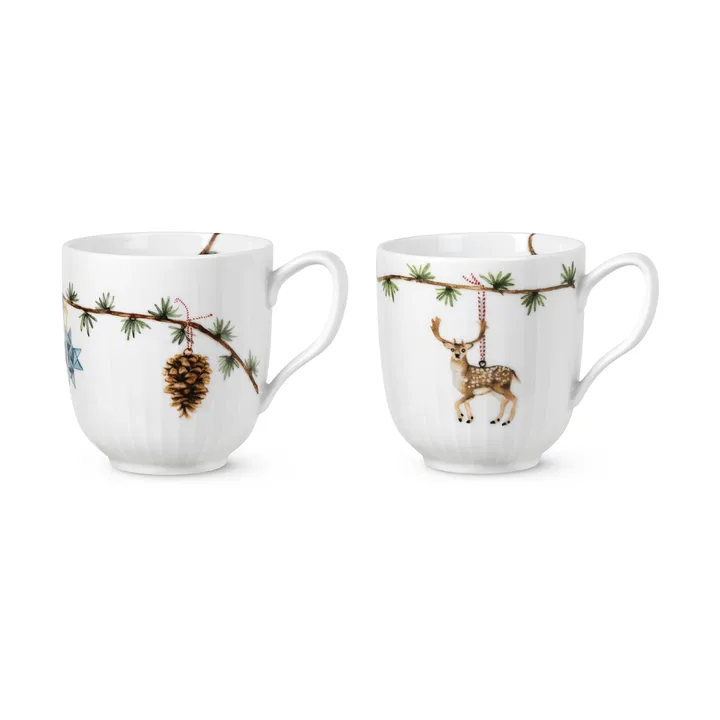 taza de Navidad 33 cl Hammershøi Christmas 2 piezas - 2020 & 2021 - Kähler