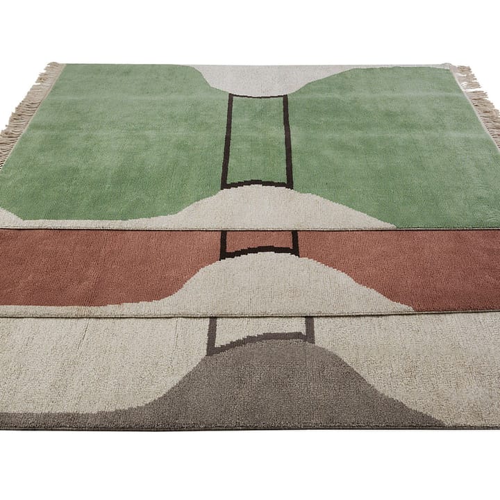 Alfombra Silhouette flossa, Dusty green, 200x300 cm Kateha