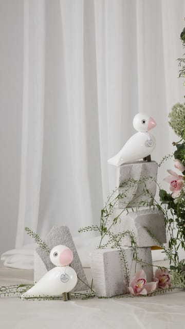 Figura Kay Bojesen pájaro cantor Love - Blanco-rosa - Kay Bojesen Denmark