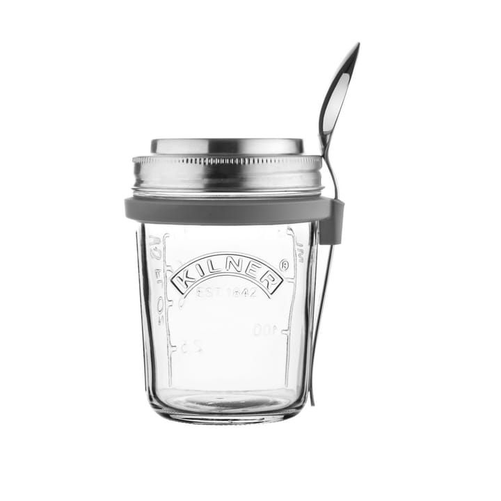 Set de desayuno cuenco de vidrio + cuchara - 0,35 L - Kilner