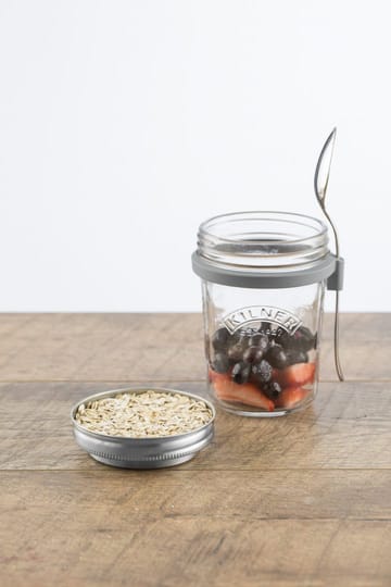 Set de desayuno cuenco de vidrio + cuchara - 0,35 L - Kilner