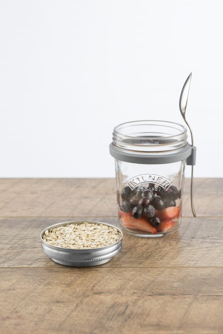 Set de desayuno cuenco de vidrio + cuchara - 0,35 L - Kilner