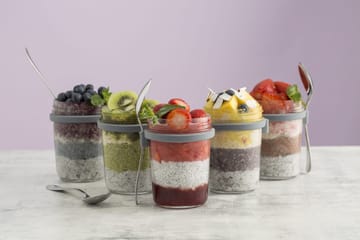 Set de desayuno cuenco de vidrio + cuchara - 0,35 L - Kilner