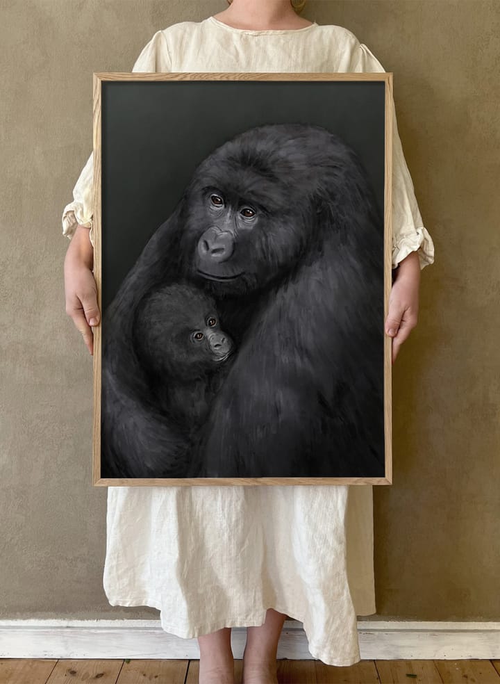 Póster Bergsgorillan, 50x70 cm Kunskapstavlan®