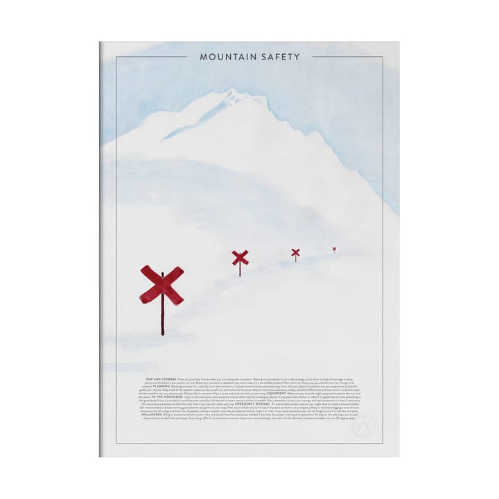 Póster Mountain safety - 30x40 cm - Kunskapstavlan®