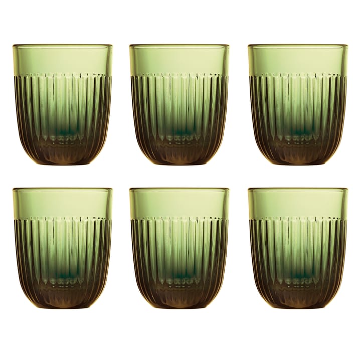 6 Vasos de agua Ouessant 29 cl, Verde oliva La Rochère