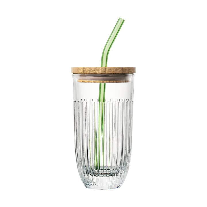 Vaso de smoothie Ouessant con tapa y pajita 43 cl - Transparent - La Rochère