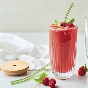 Vaso de smoothie Ouessant con tapa y pajita 43 cl - Transparent - La Rochère