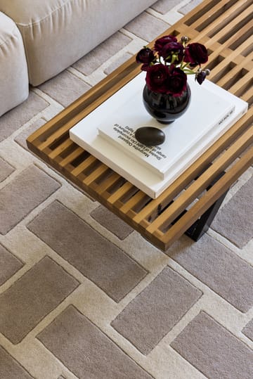 Alfombra de lana 60S Geo Basket Weave - Oatmeal, 180x270 cm - Layered