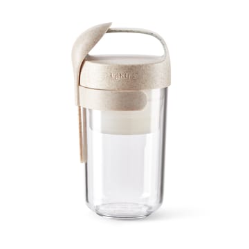 Jar To Go organic Lékué con cuchara beige - 0,4 L - Lékué