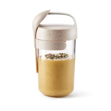 Jar To Go organic Lékué con cuchara beige - 0,4 L - Lékué