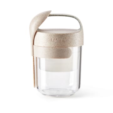 Jar To Go organic Lékué con cuchara beige - 0,6 L - Lékué