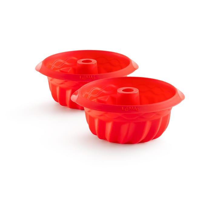 Moldes mini savarin Lékué de silicona 2 uds - Rojo - Lékué