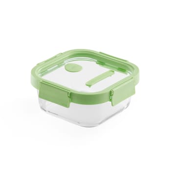 Recipiente hermético de vidrio Lékué cuadrado 800 ml - Verde - Lékué