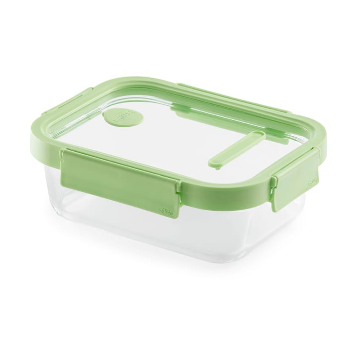 Recipiente hermético de vidrio Lékué rectangular 640 ml - Verde - Lékué