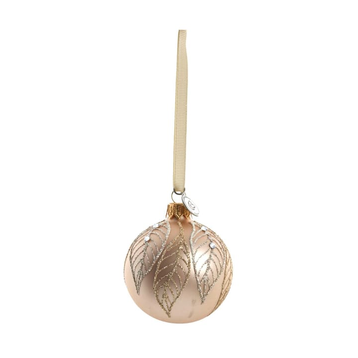 Bola de Navidad Cadelia Ø6 cm - Rosa, hoja - Lene Bjerre