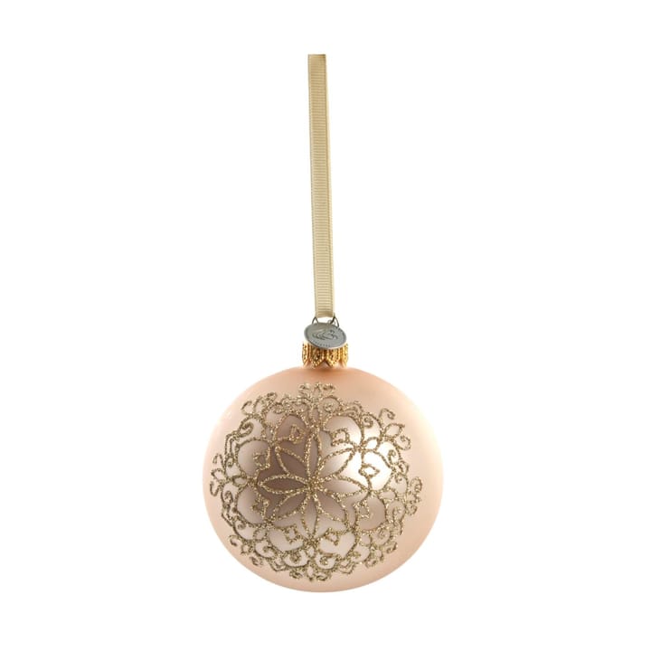 Bola de Navidad Cadelia Ø8 cm - Rosa, copo de nieve - Lene Bjerre