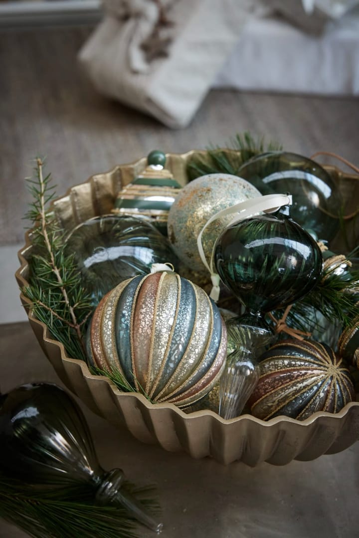 Bola de Navidad Clearena Ø10 cm - Dusty green-gold - Lene Bjerre