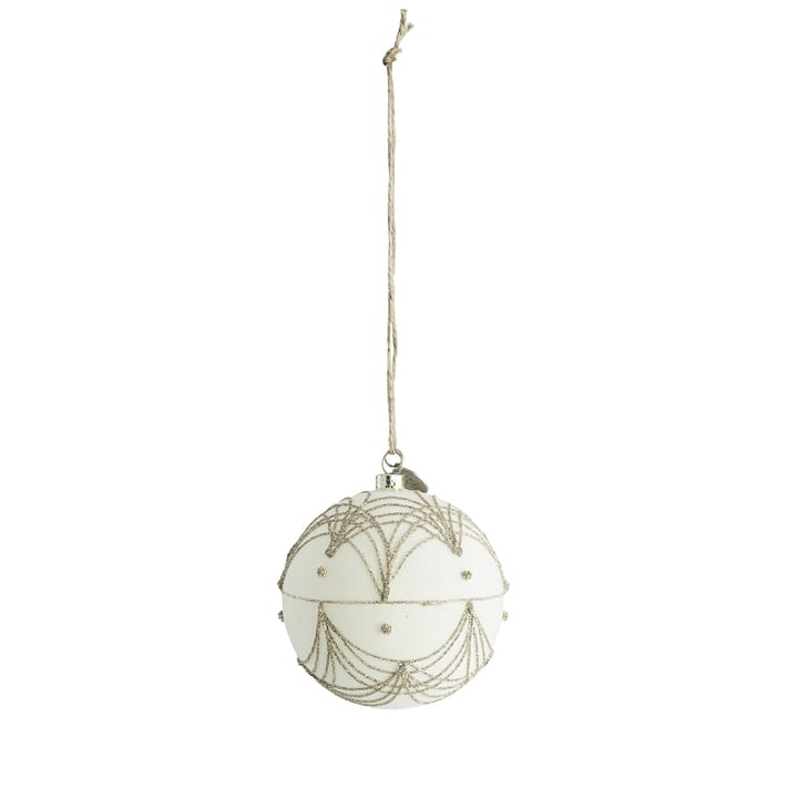 Bola de navidad Jalia Ø8 cm - Off white-light gold - Lene Bjerre