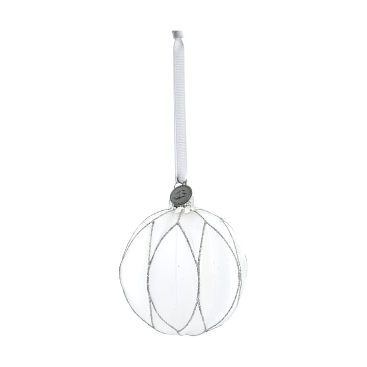 Bola de Navidad Navina Ø8 cm - White-Silver - Lene Bjerre