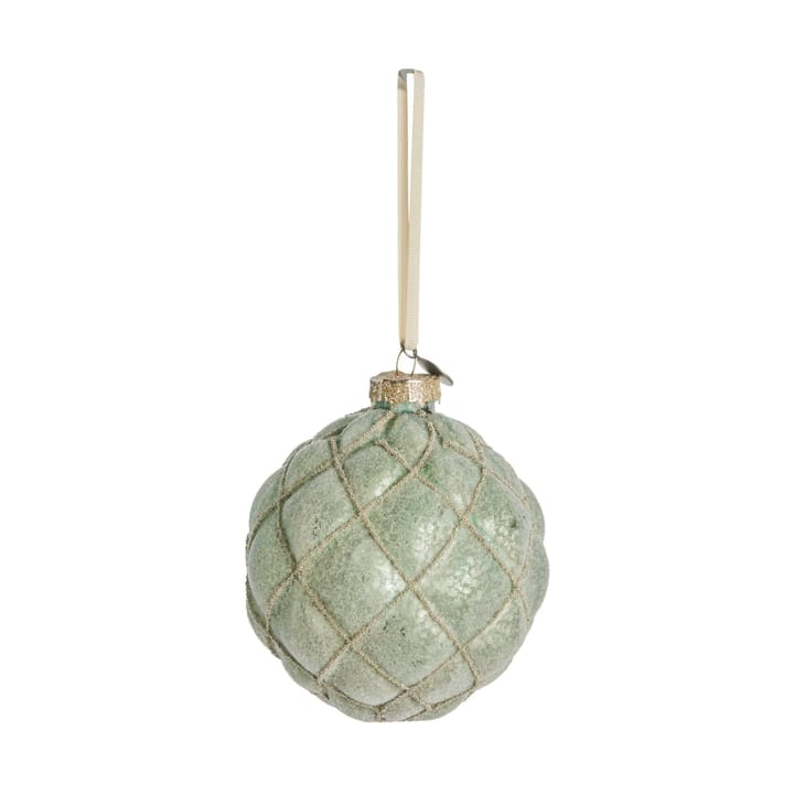 Bola de Navidad Norille Ø11 cm - Dusty green, redes - Lene Bjerre