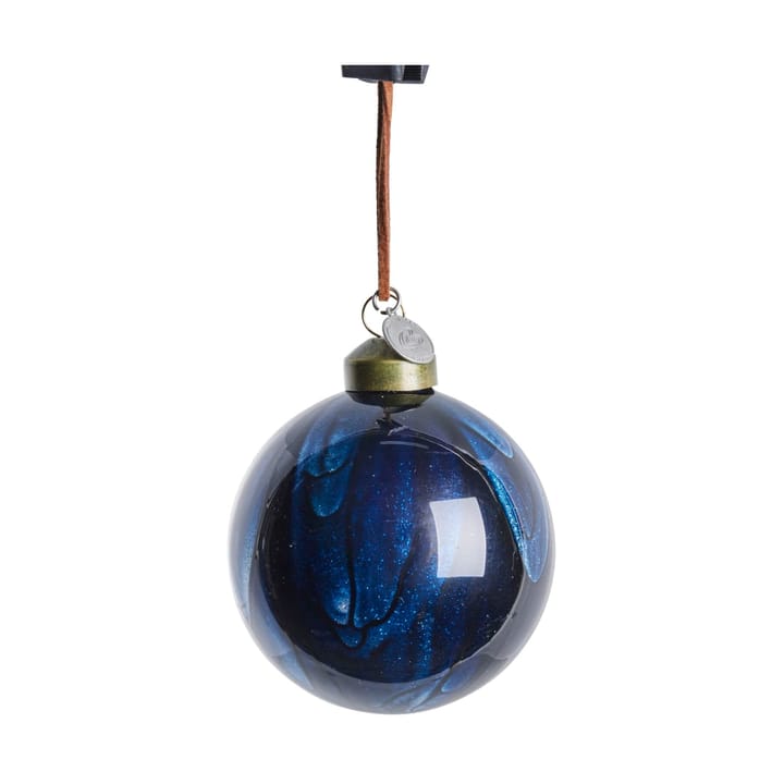 Bola de Navidad Nosille redonda Ø8 cm - Azul oscuro - Lene Bjerre