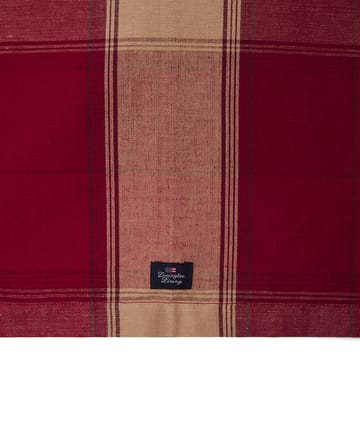 Camino de mesa Checked linen-cotton 50x250 cm - Rojo-beige - Lexington