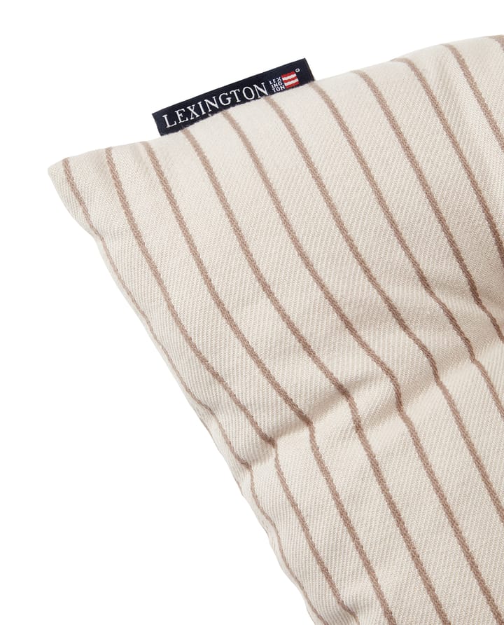 Cojín para asiento Striped Recycled Cotton 40x40 cm, Beige Lexington