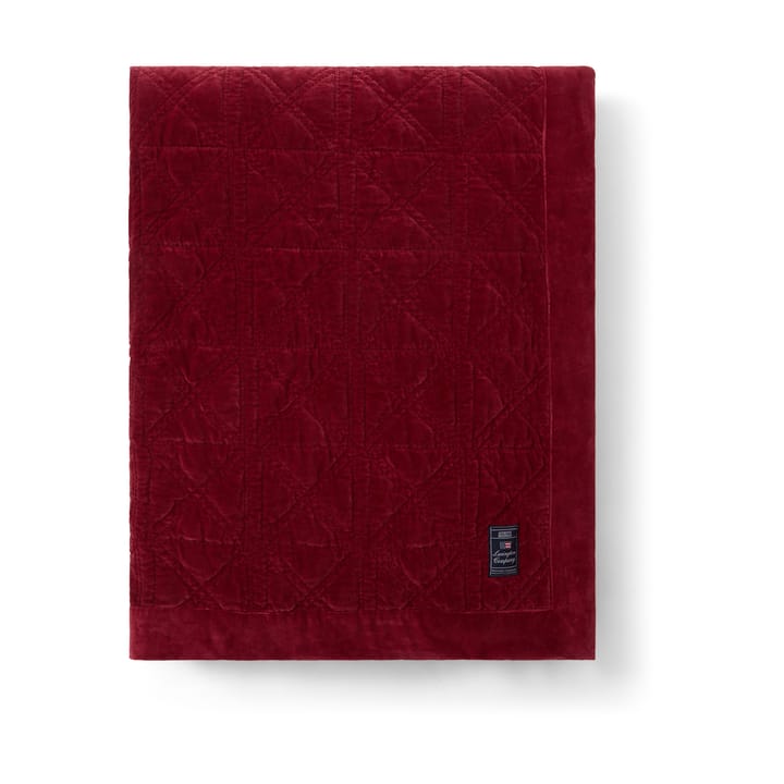 Colcha Quilted organic cotton velvet 160x240 cm - Rojo - Lexington