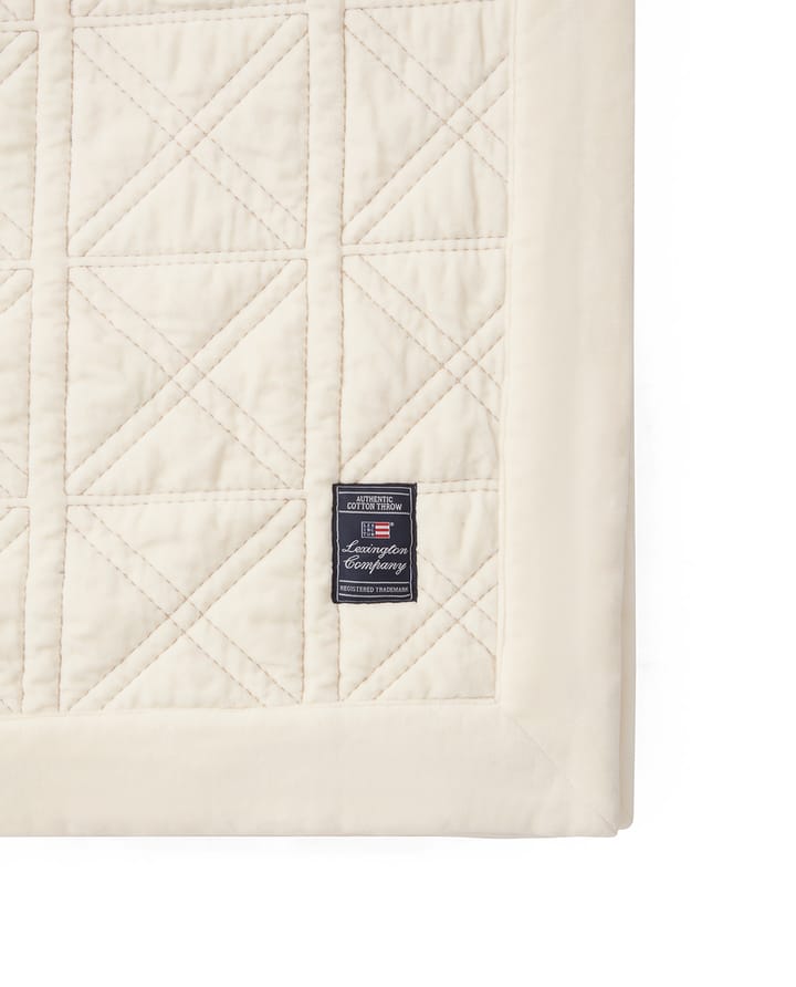 Colcha Quilted organic cotton velvet 260x240 cm, Blanco Lexington