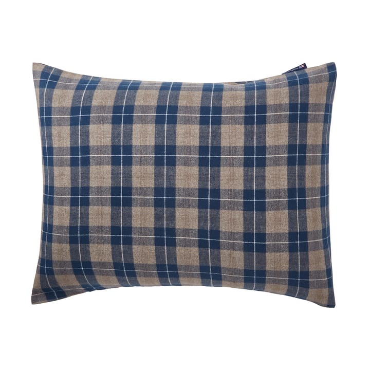 Funda de almohada Checked Flannel 50x60 cm - Denim blue-beige - Lexington