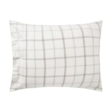 Funda de almohada Checked Flannel 50x60 cm - White-brown - Lexington